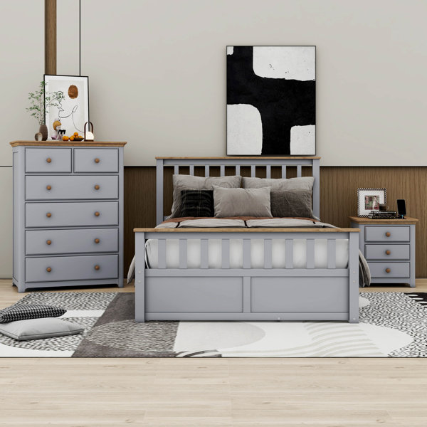 Red Barrel Studio® Bladenboro Platform Bed with Storage Chest 3Pieces